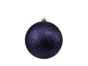 Indigo Blue Holographic Glitter Shatterproof Christmas Ball Ornament 4 100mm