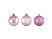 100ct Lavender Purple 3 Finish Shatterproof Christmas Ball Ornaments 2.5 60mm