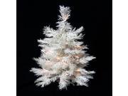 2 Pre Lit Snow White Artificial Christmas Tree Clear Lights