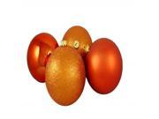 4ct Shatterproof Burnt Orange 4 Finish Christmas Ball Ornaments 6 150mm