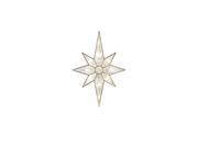 11 Lighted Faceted Gold Bethlehem Star Christmas Tree Topper Clear Lights