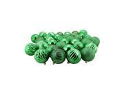 35ct Green 3 Finish Shatterproof Ball Christmas Ornaments 3 80mm