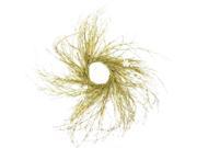 63 Pre lit Gold Glittered Artificial Twig Christmas Wreath Warm White LED Lights