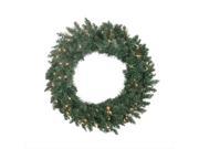 30 Pre lit Traditional Pine Artificial Christmas Wreath Clear Lights