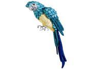 22 Life Size Tropical Paradise Blue and Yellow Parrot Bird with Tail Feathers