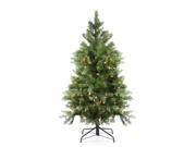 4 Pre Lit Noble Fir Full Artificial Christmas Tree Clear Lights