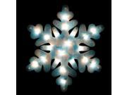 20 Lighted Shimmering Blue and White Snowflake Christmas Window Silhouette Decoration