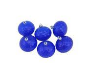 6ct Blue Transparent Shatterproof Hammered Disco Ball Christmas Ornaments 2.5 60mm