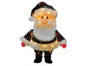 24 Pre Lit Candy Lane Santa Claus in Camo Christmas Yard Art Decoration Clear Lights