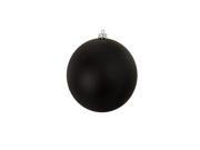 Matte Jet Black Shatterproof Christmas Ball Ornament 8 200mm
