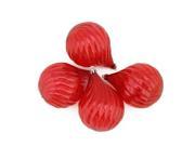 4ct Red Transparent Finial Drop Shatterproof Christmas Ornaments 4.5