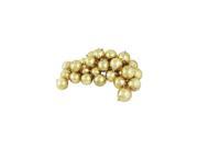 60ct Shiny Champagne Gold Shatterproof Christmas Ball Ornaments 2.5 60mm