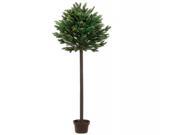 4 Potted Short Needle Balsam Pine Artificial Christmas Topiary Tree Unlit