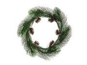 30 Long Pine Needle Artificial Christmas Wreath with Pine Cones Unlit
