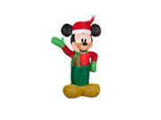 3.5 Inflatable Disney LED Lighted Winter Mickey Mouse Christmas Yard Art Decoration