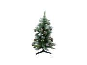 3 Frosted Glacier Pine Artificial Christmas Tree with Pine Cones Unlit