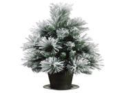 28 Potted Snowy Flocked Mixed Pine Artificial Christmas Tree Unlit