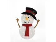 24 Candy Cane Lane Lighted Smiling Snowman Christmas Yard Art Decoration