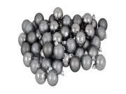 32ct Pewter Shatterproof 4 Finish Christmas Ball Ornaments 3.25 80mm