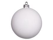 Shiny White UV Resistant Commercial Drilled Shatterproof Christmas Ball Ornament 15.75 400mm