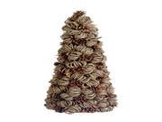 26 Eco Country Pine Cone Jute Twig Leaf Christmas Topiary Cone Tree Unlit