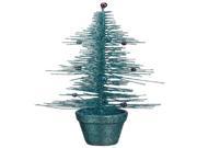 11 Whimsical Turquoise Glittered Spike Table Tree