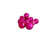 12ct Pink Magenta Shatterproof 4 Finish Christmas Ball Ornaments 4 100mm