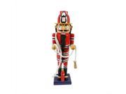 14 Decorative Wooden Red Christmas Nutcracker Fireman with Hose