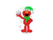 6.5 Sesame Street Elmo with Snowflakes Jelz Christmas Window Cling