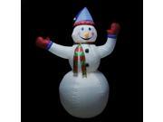 8 Animated Inflatable Lighted Standing Snowman Christmas Yard Art Decoration