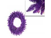 5 Pre Lit Purple Ashley Spruce Christmas Wreath Clear Purple Lights