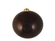 Shiny Chocolate Brown Commercial Shatterproof Christmas Ball Ornament 6 150mm