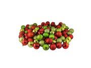 100ct Red and Kiwi 3 Finish Shatterproof Christmas Ball Ornaments 2.5 60mm