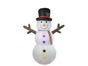 8 Inflatable Lighted Twinkle Snowman Christmas Yard Art Decoration