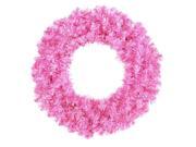36 Sparkling Hot Pink Artificial Christmas Wreath Unlit