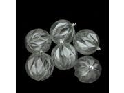 6ct Clear Transparent Rhombus Cut Shatterproof Christmas Ball Ornaments 3