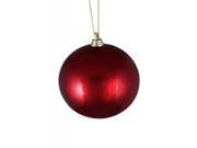Satin Burgundy Shatterproof Christmas Ball Ornament 4 100mm