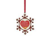 3.5 Silver Plated Snowflake Sugar Daddy Candy Logo Christmas Ornament with European Crystals