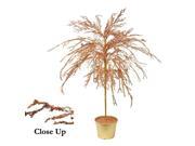 46 Copper Crystallized Glitter Potted Holiday Tree Mirrors Beads