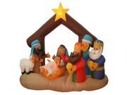 6.5 Inflatable Nativity Scene Lighted Christmas Yard Art Decoration