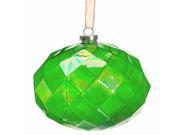 4 Princess Garden Faceted Iridescent Green Glass Ball Christmas Ornament