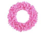 24 Pre Lit Sparkling Hot Pink Artificial Christmas Wreath Pink Lights