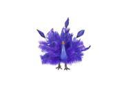 7 Colorful Purple and Blue Regal Peacock Bird with Open Tail Feathers Christmas Decoration
