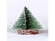 9 Green Frosted Artificial Village Christmas Tree Unlit