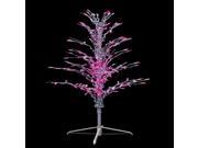 4 Pink LED Lighted Christmas Cascade Twig Tree Outdoor Yard Art Decoration