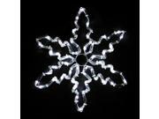 12 Pure White LED Lighted Indoor Outdoor Tube Light Snowflake Christmas Decoration
