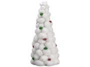24 Whimsical Snowball Glitter Table Top Christmas Topiary Tree Unlit