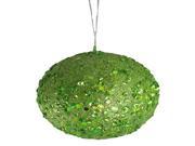 Fancy Lime Green Holographic Glitter Drenched Christmas Ball Ornament 4 100mm