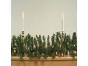 9 x 10 Pre Lit Two Tone Pine Artificial Christmas Garland Clear Lights