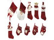 10 Piece Red Classics Christmas Stocking and Novelty Gift Bag Set